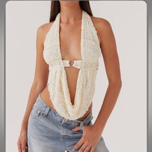 Peppermayo Island Hues Halter Top – Ivory